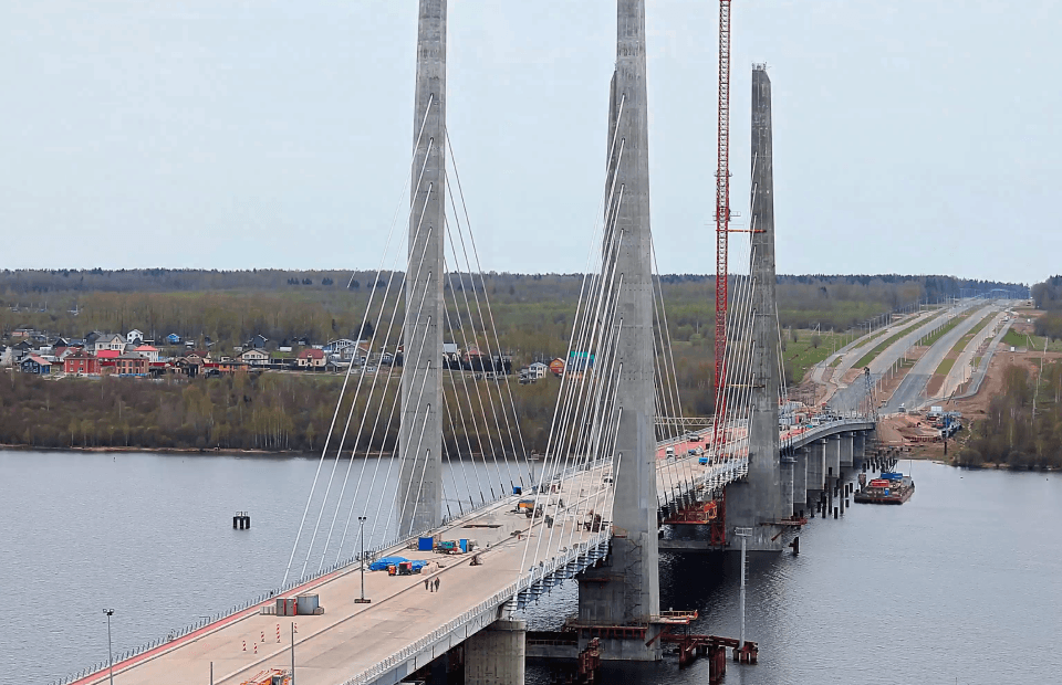 Таймлапс строительства моста