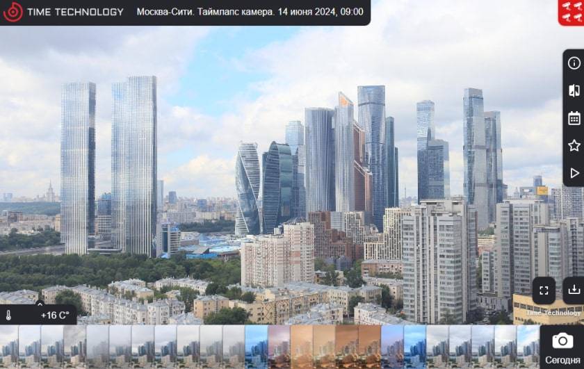 Таймлапс виджет Москва-Сити