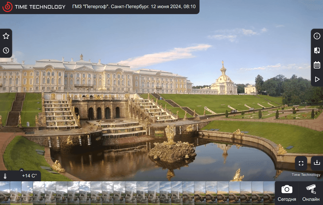 Таймлапс виджет Петергоф