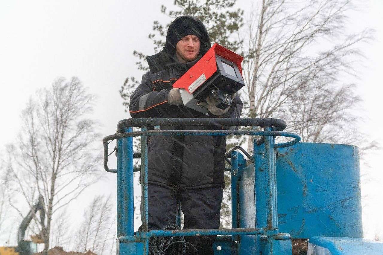 Установка таймлапс камеры с автовышки