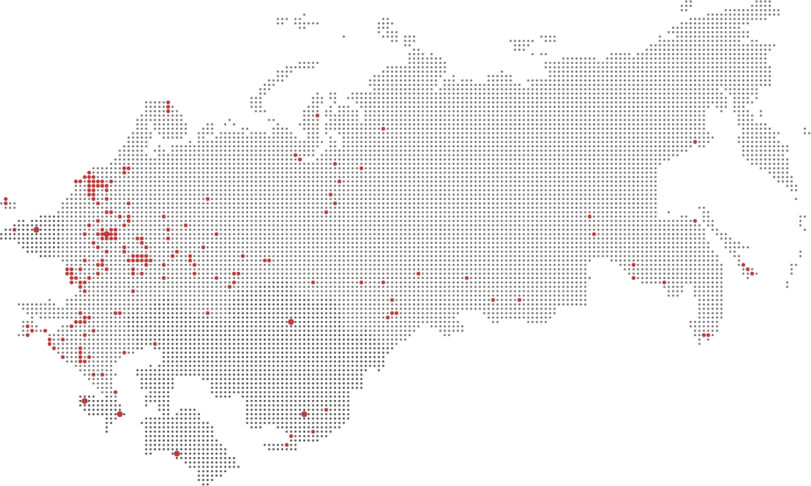 Карта с указанием местоположения камер timetechnology