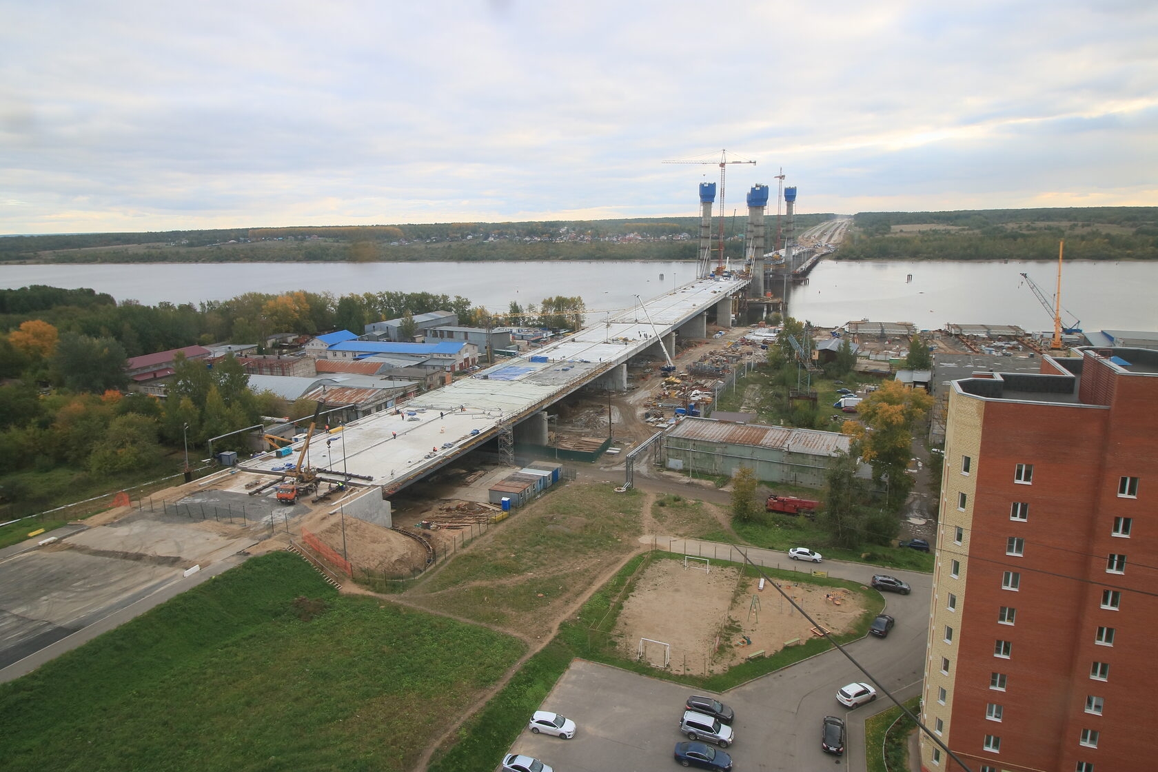 Строительство Архангельского моста