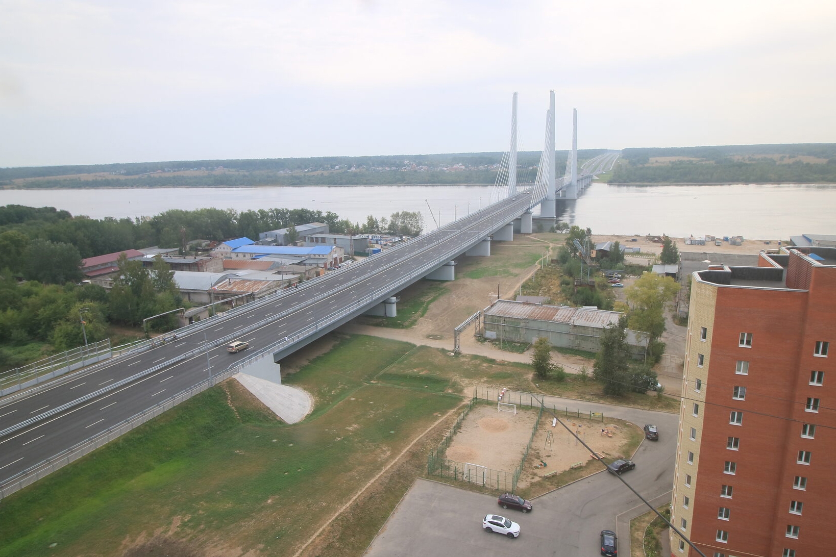 Таймлапс строительства Архангельского моста в Череповце