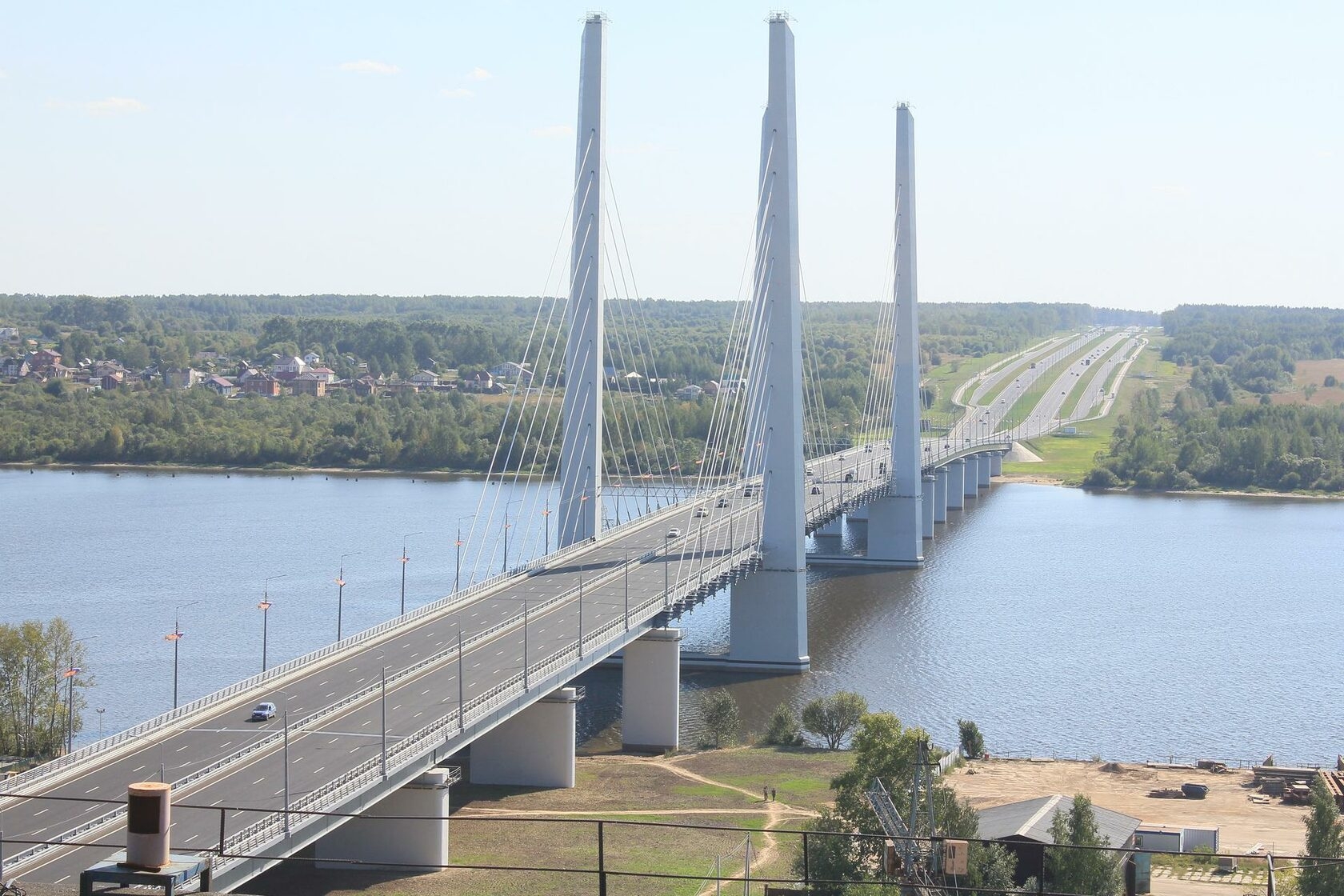 Таймлапс строительства Архангельского моста в Череповце
