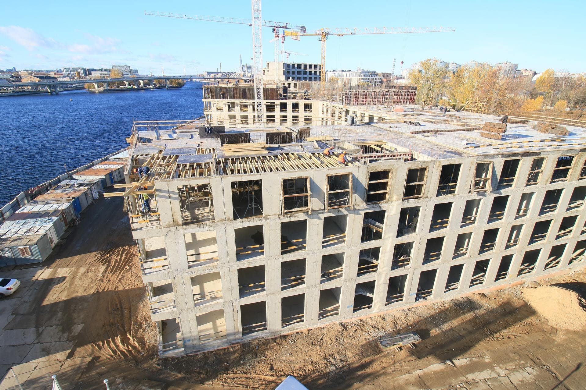 Таймлапс строительства жилых домов