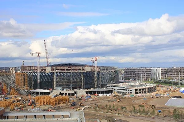 Таймлапс строительства "СКА АРЕНЫ" в Санкт-Петербурге
