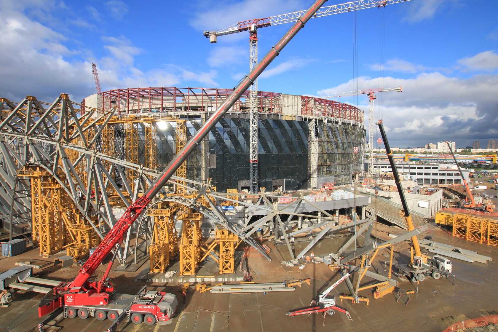 Таймлапс строительства нового стадиона хоккейного клуба СКА