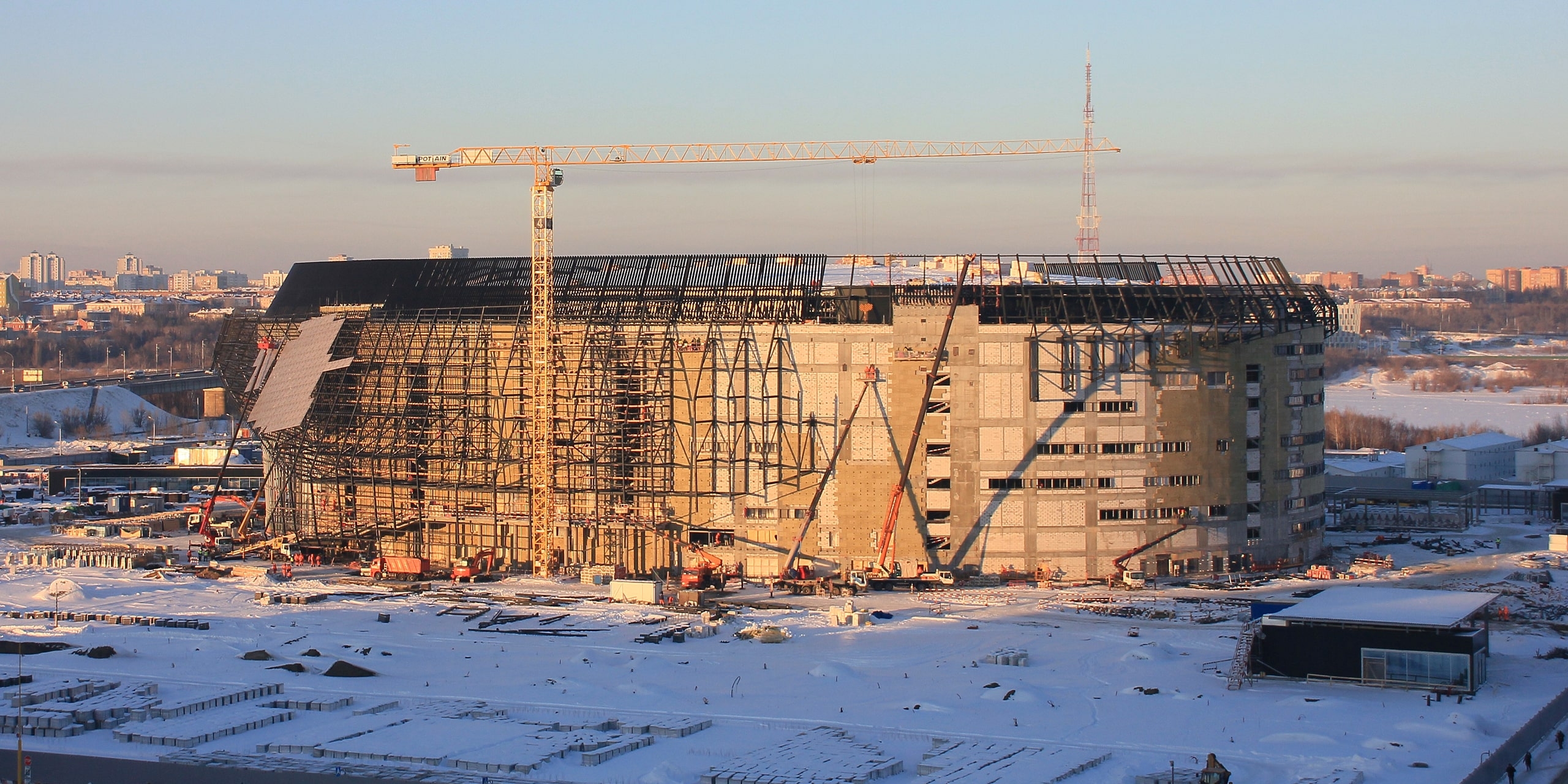 Таймлапс строительства Омск Арена до