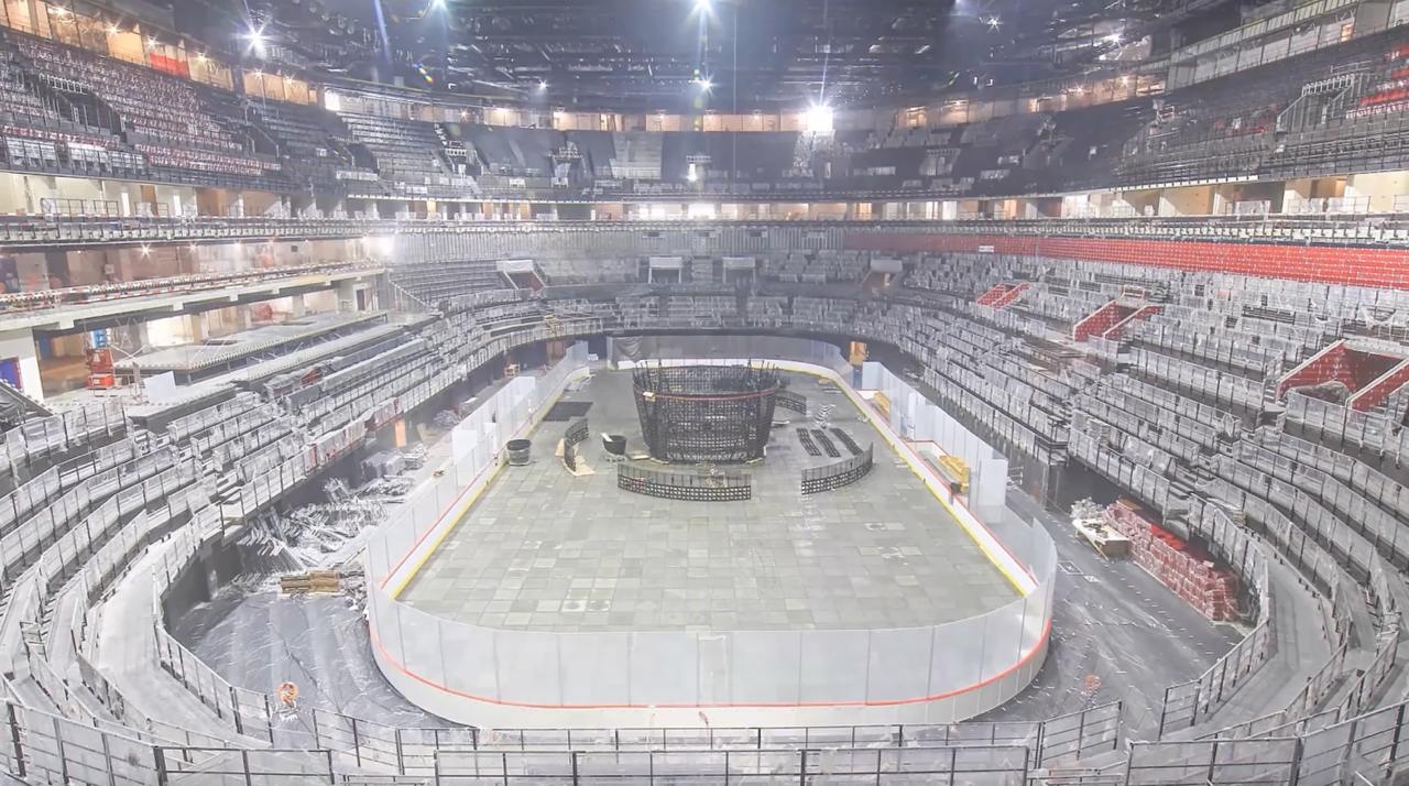 Таймлапс строительства ледовой арены