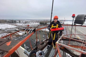 Установка таймлапс камеры на башне