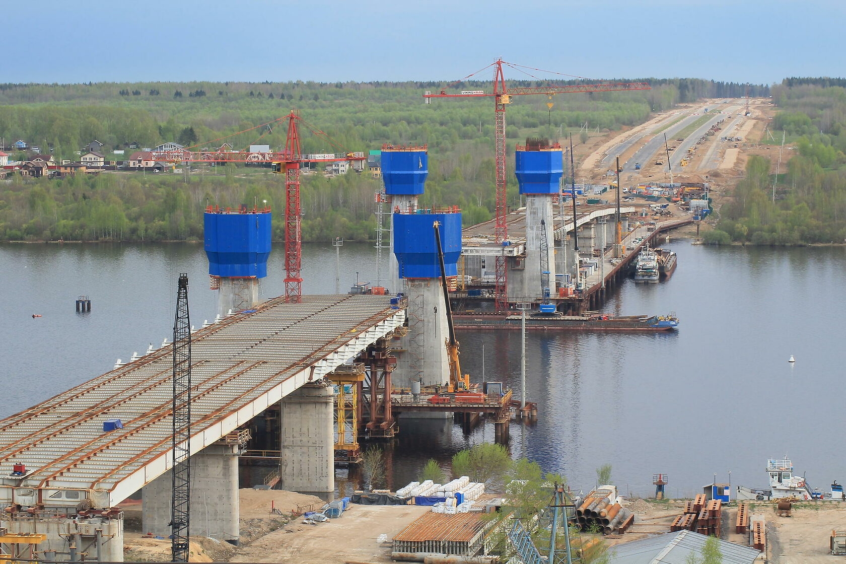 Фото строительства моста